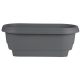 Bloem Deck Rail Planter Charcoal 24in x 12in x 9in